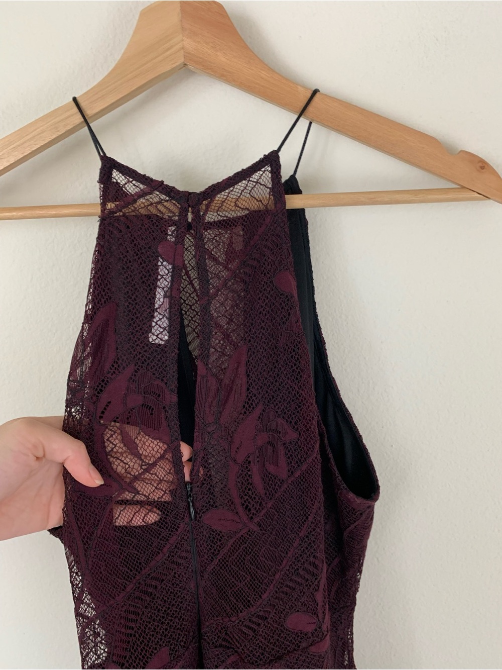 ASTR Lace Pencil Sheath Cocktail Dress Purple - Picture 5 of 11